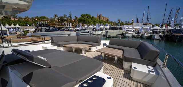 Mallorca Naval boat at PIBS 2026 nautical fair in Palma